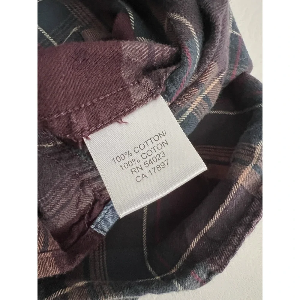 Banana Republic Plaid Button Front Shirt Men's Large Grunge Casual